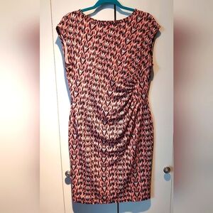 COSMO Printed crew neck bodycon dress